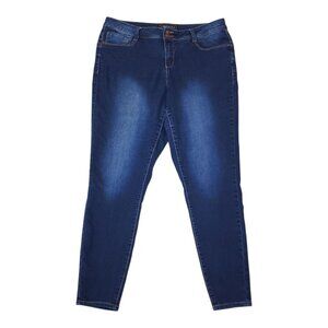 Cato Premium Womens Classic Fit Jeans Plus Size 16W Dark Wash Denim